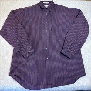 Vintage Levi’s Silver Label Striped  Button Up Shirt 2 Front Pockets Size M